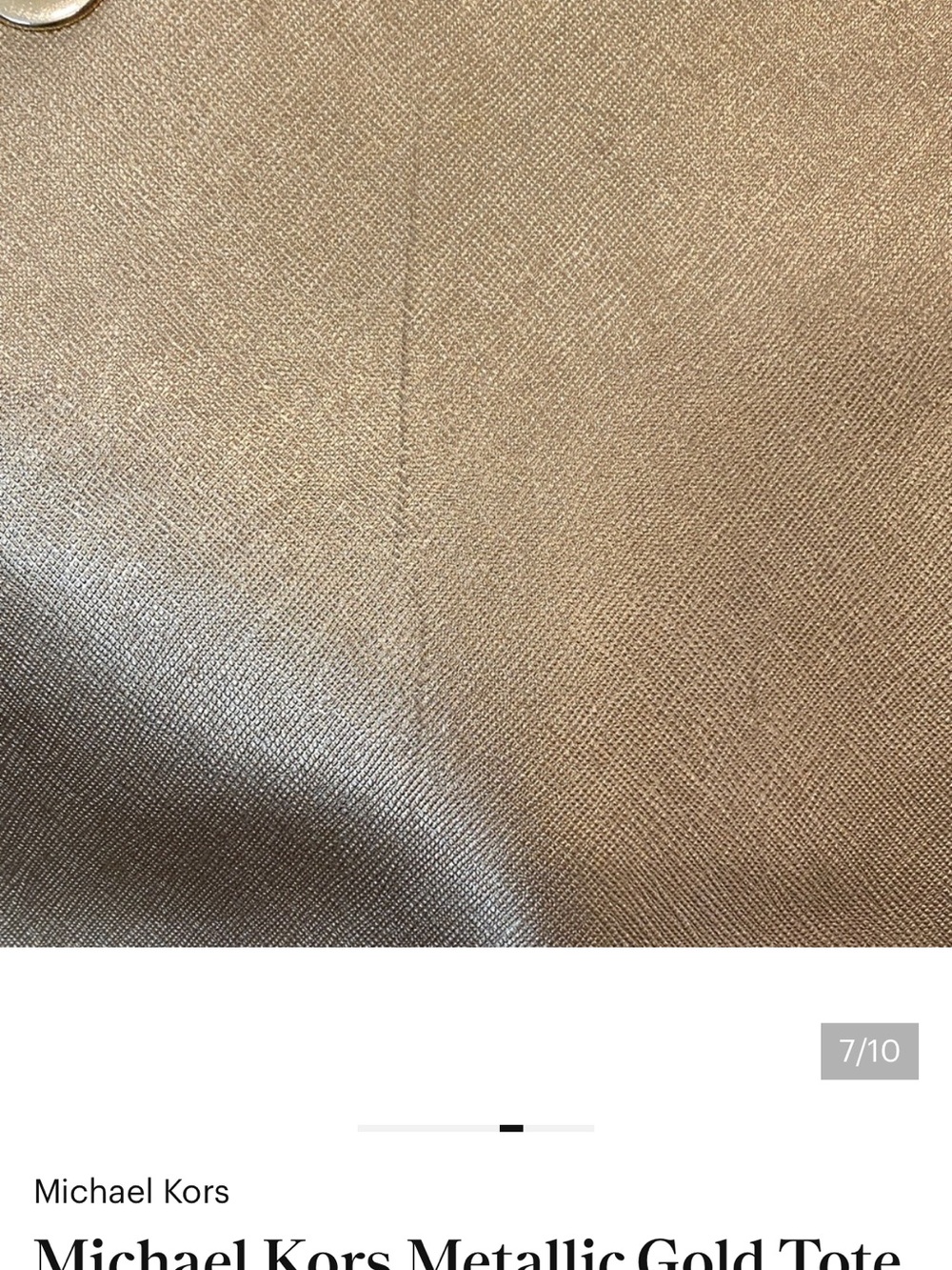 Michael Kors Metallic Gold Chain-Handle Tote - Picture 10 of 10